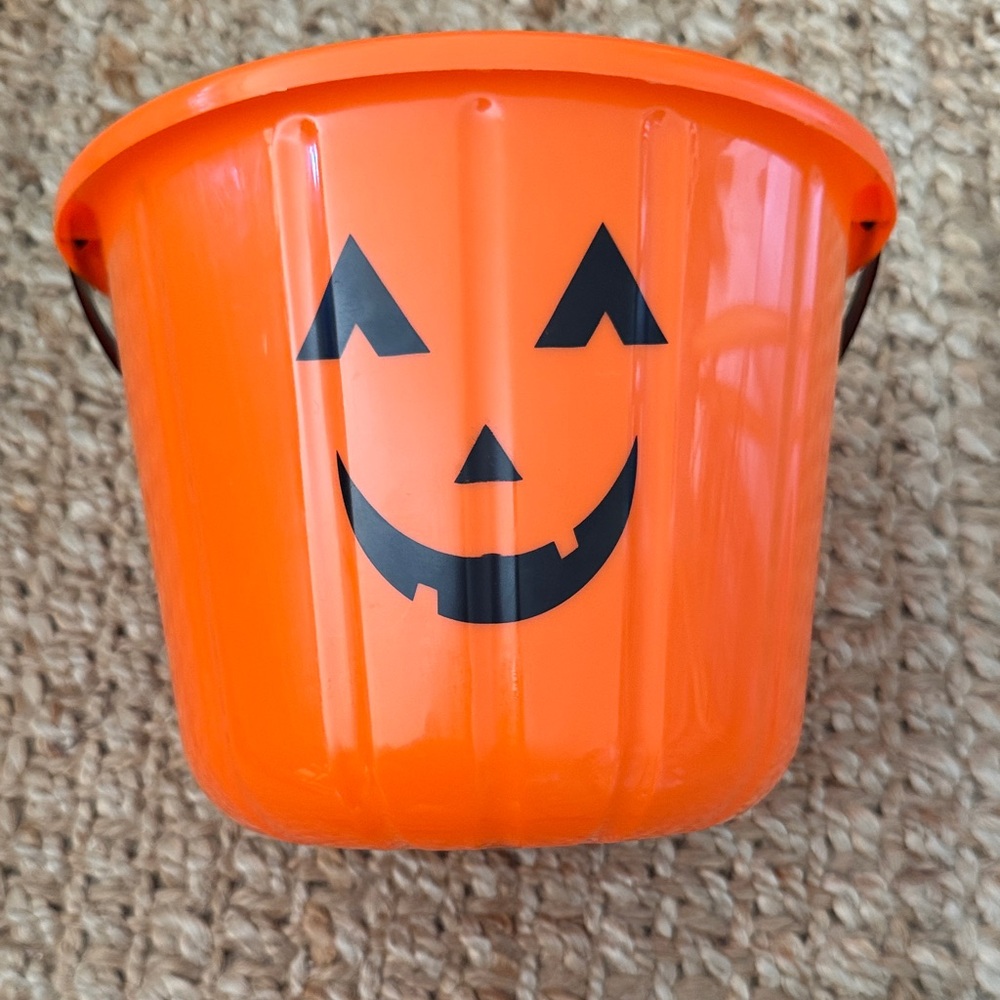 Orange Halloween Pumpkin Bucket with bonus whistles and beer pong eye balls